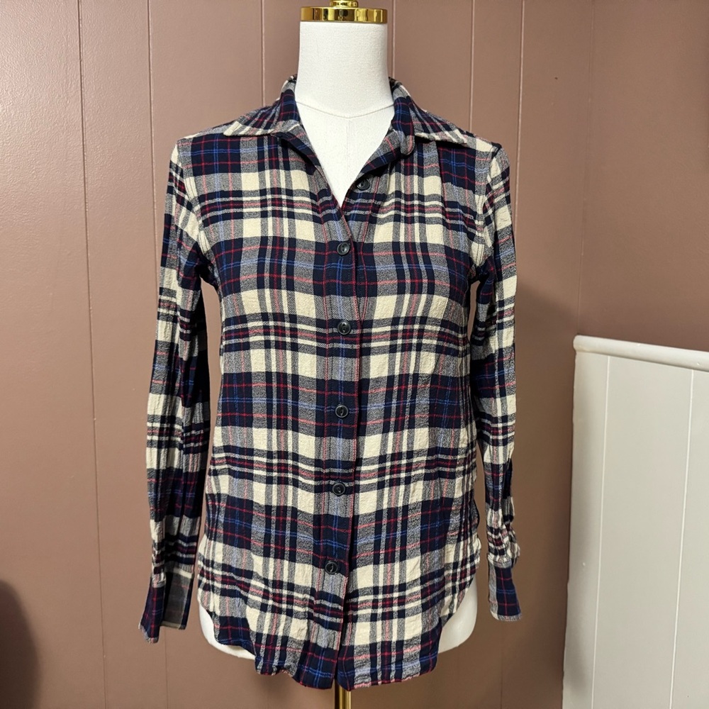 Rag & Bone Women’s Plaid Wool Blend Button Down Shirt